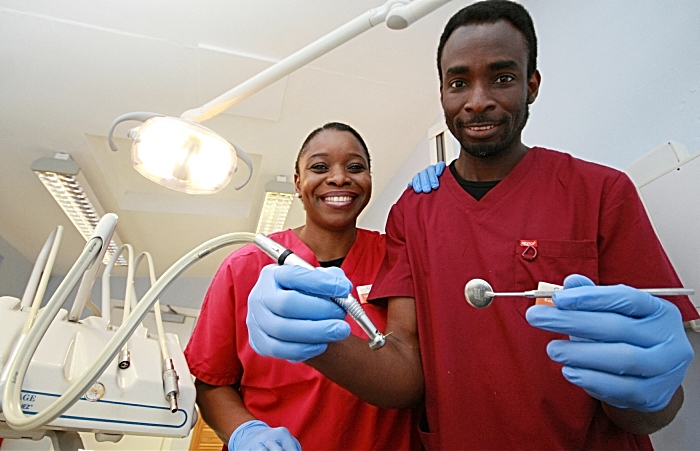 Dr Kolade Orungbemi and Dr Yetunde Orungbemi at Globe Dental Practice on Beam Street, Nantwich